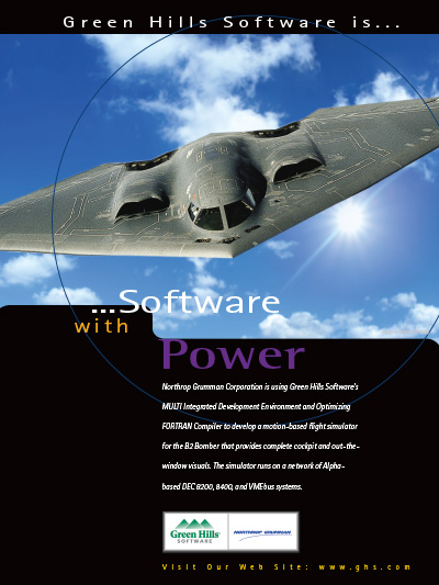 Northrop-Grumman using Green Hills Software's MULTI IDE and FORTRAN optimizing embedded compiler