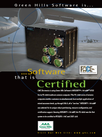 INTEGRITY®-178 tuMP™ RTOS, RMCD, C-5M Super Galaxy transport aircraft8